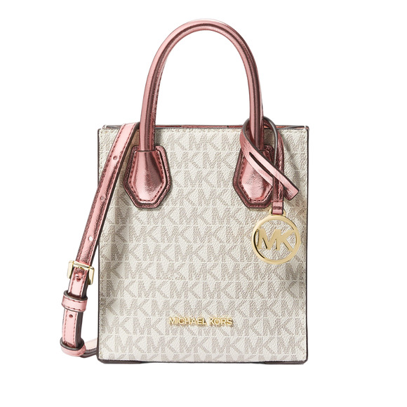Michael Kors Mercer Extra-Small Signature Logo Crossbody Bag Primrose $398 Nwt - Picture 1 of 3